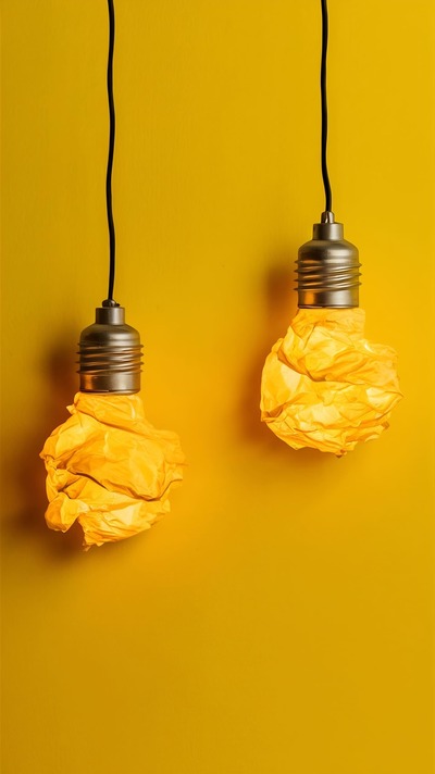 two-illuminated-crumpled-yellow