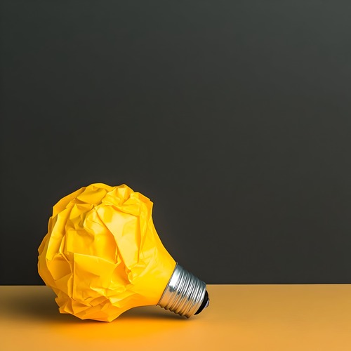 yellow-crumpled-paper-lightbulb
